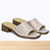 005F Emora Cuir Serpent Beige Doré
