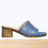 005F Emora Cuir Bleu Métallisé