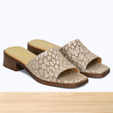 005F Emora Cuir Léopard Beige Doré ST