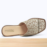 005F Emora Cuir Léopard Beige Doré