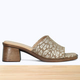 005F Emora Cuir Léopard Beige Doré