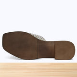005F Emora Cuir Serpent Beige Argenté ST