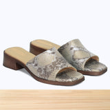 005F Emora Cuir Serpent Beige Gris