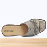 005F Emora Cuir Serpent Beige Gris