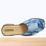 005F Emora Cuir Serpent Bleu