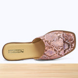 005F Emora Cuir Serpent Rose Métallisé DT