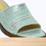 005F Emora Cuir Pistache Métallisé