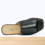 006F Tressa Cuir Gris Noir