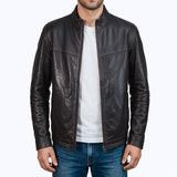 010 Olivaro Jacket Cuir Marron Chocolate