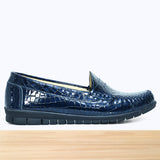 011F Melista Cuir Bleu Marine NV