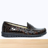 011F Melista Cuir Marron Croco