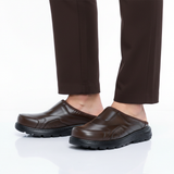 018 Reston Marron - Pantalon marron foncé sans chaussettes profil