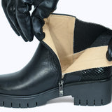 037F Giova Cuir Noir Brillant