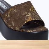 045F Virela Cuir Marron Brillant