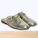 090F Asala Cuir Doré Bronze Métallisé