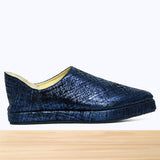 1001F Wifaq Cuir Bleu Métalisé