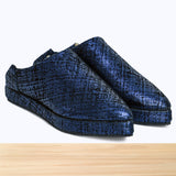 1001F Wifaq Cuir Bleu Métalisé