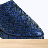 1001F Wifaq Cuir Bleu Métalisé