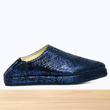 1001F Wifaq Cuir Bleu Métalisé