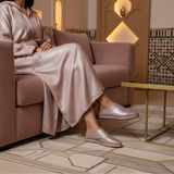 1001F Wifaq Rose Clair Métalisé Matching Djellaba - Night Modern Sofa Zarbia Center