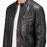 1006 Luscano Jacket Cuir Marron Chocolate