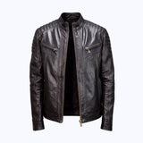 1006 Luscano Jacket Cuir Marron Chocolate