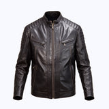 1006 Luscano Jacket Cuir Marron Chocolate