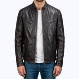 1006 Luscano Jacket Cuir Marron Chocolate