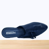 100F Lamis Cuir Noir Bleu Nuit