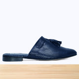 100F Lamis Cuir Noir Bleu Nuit