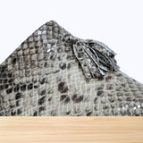 100F Lamis Cuir Serpent  Beige Noir