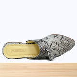 100F Lamis Cuir Serpent  Beige Noir
