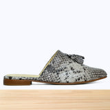 100F Lamis Cuir Serpent  Beige Noir