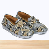 104F Orlise Cuir Gris Jaune