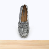105F Jovina Cuir Blanc Noir
