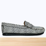 105F Jovina Cuir Blanc Noir