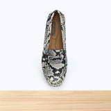 105F Jovina Cuir Serpent Beige Noir