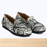 105F Jovina Cuir Serpent Beige Noir