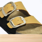 106F Harmelle Cuir Jaune Noir