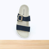 109F Ivera Cuir Bleu Marine