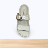 109F Ivera Cuir Beige Argenté