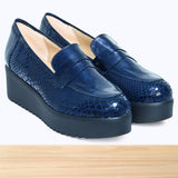 144f SYLEN Cuir Bleu Marine