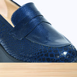 144f SYLEN Cuir Bleu Marine