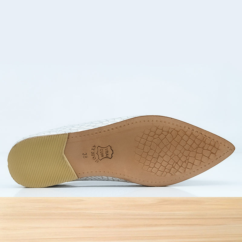 201F Belgha Cuir Argenté