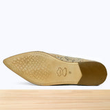 201F Belgha Cuir Beige Brillant