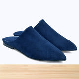 201F Belgha Cuir Bleu Marine