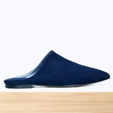 201F Belgha Cuir Bleu Marine