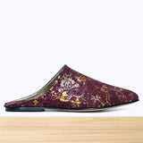 201F Belgha Cuir Bordeaux Brillant