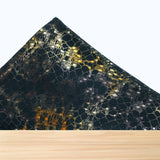 201F Belgha Cuir Noir Lézard