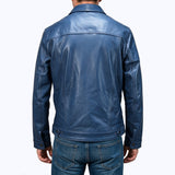 212 Galvino Jacket Cuir Bleu